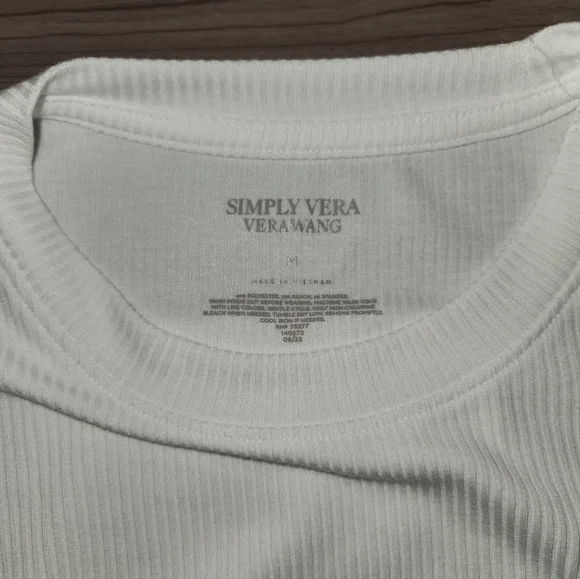 White Ribbed Women's Blouse - Picture 3 of 4